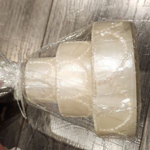 Crate&Barrel Cream Tiered Candle